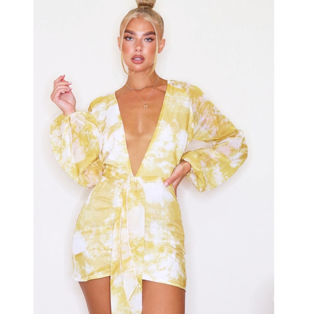 Pretty little thing deep plunge neck dress